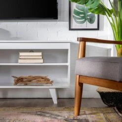 Modern Contemporary Simple Wood Storage Console TV Stand For TVs Up To 65" - Saracina Home -Saracina Home Shop GUEST 2f31b8b6 5e59 4770 81f9 1f398fb0b1b3