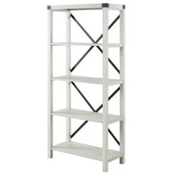 64" Sophie Industrial X Frame Bookshelf - Saracina Home -Saracina Home Shop GUEST 2f56b478 a8a3 456b a4e0 cd33eebdf635