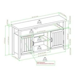 Modern Farmhouse Highboy Double Grooved Door TV Stand For TVs Up To 65" - Saracina Home -Saracina Home Shop GUEST 2f57f1dc 192a 4d63 b842 b79bd1135de4