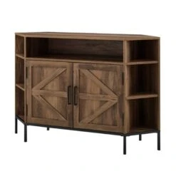 Atticus Modern Farmhouse 2 Door Corner TV Stand For TVs Up To 55" Rustic Oak - Saracina Home 6 Atticus Modern Farmhouse 2 Door Corner TV Stand For TVs Up To 55" Rustic Oak - Saracina Home -Saracina Home Shop GUEST 300a699d 8a74 4a70 bb6f e5e5e7c1c7a7