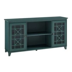 Bayland Transitional Double Fretwork Door Sideboard Antique Dark Teal - Saracina Home -Saracina Home Shop GUEST 30940f8e d84b 4388 8393 0c02a276e1a3