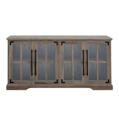 Avalene Modern Farmhouse 4 Door Glass Window Pane TV Stand for TVs up to 65" - Saracina Home Avalene Modern Farmhouse 4 Door Glass Window Pane TV Stand For TVs Up To 65" - Saracina Home -Saracina Home Shop GUEST 33765fcf a002 4a49 9328 6e3fc7021158