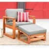 Galia 2pc Square Leg Acacia Wood Chair And Ottoman With Cushions - Brown - Saracina Home 2 Galia 2pc Square Leg Acacia Wood Chair And Ottoman With Cushions - Brown - Saracina Home -Saracina Home Shop GUEST 3410121e 0357 4e29 8ce7 8e7268a25c5a