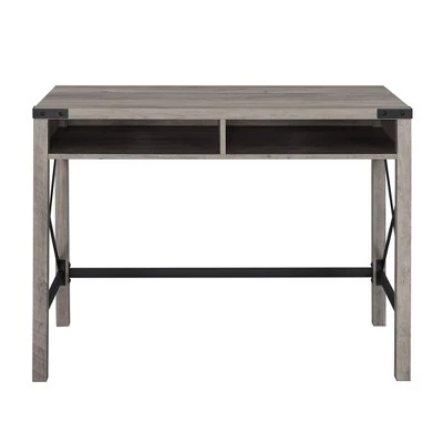 Sophie Modern Farmhouse X Frame Writing Desk with Cubbies Gray Wash - Saracina Home Sophie Modern Farmhouse X Frame Writing Desk With Cubbies Gray Wash - Saracina Home -Saracina Home Shop GUEST 3443e48e cd3e 4c12 bd5e bebcedf00435