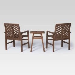 3pc Slatted Chevron Acacia Wood Patio Chat Set - Saracina Home 4 3pc Slatted Chevron Acacia Wood Patio Chat Set - Saracina Home -Saracina Home Shop GUEST 355c74bb 9ea2 47d2 ba1f 7c182d1522b0