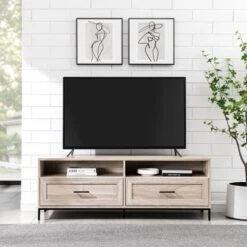 Orin Modern 2 Drawer TV Stand For TVs Up To 60" - Saracina Home 4 Orin Modern 2 Drawer TV Stand For TVs Up To 60" - Saracina Home -Saracina Home Shop GUEST 35901660 9e77 4be9 a81b 8639e435dfea