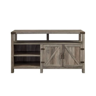 2 Door Farmhouse Highboy TV Stand for TVs up to 65" Gray Wash - Saracina Home 2 Door Farmhouse Highboy TV Stand For TVs Up To 65" Gray Wash - Saracina Home -Saracina Home Shop GUEST 365ac6ad 855d 429a b0cc 7bd46b400368