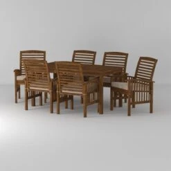 Ravenscroft 7pc Acacia Wood Patio Dining Set - Saracina Home -Saracina Home Shop GUEST 37a68775 38a8 4581 af2e 983413fc1c5a