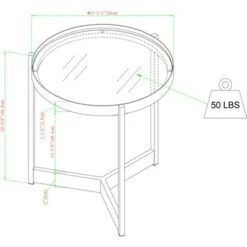 Modern Minimalist Tray Top Round Glass Side Table Black - Saracina Home -Saracina Home Shop GUEST 38665b56 17bb 46e8 8aed 62c53180e336