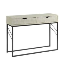 Faux Shagreen Modern 2 Drawer Entry Table - Saracina Home -Saracina Home Shop GUEST 3896154a 9382 43d6 a3b4 c3dff7cf7c92