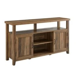 Modern Farmhouse Highboy Double Grooved Door TV Stand For TVs Up To 65" - Saracina Home -Saracina Home Shop GUEST 38a92cc5 da2b 4020 9f39 95b86ca02656