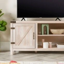 Clarabelle Rustic Industrial Barn Door TV Stand For TVs Up To 50" - Saracina Home 8 Clarabelle Rustic Industrial Barn Door TV Stand For TVs Up To 50" - Saracina Home -Saracina Home Shop GUEST 39741748 64bb 4015 8ecc 8244eb07f16a