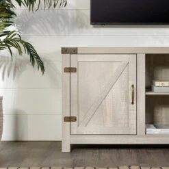 Clarabelle Farmhouse Barn Door TV Stand For TVs Up To 60" - Saracina Home -Saracina Home Shop GUEST 39aa44c8 e9b9 4638 81f3 4f240974545e