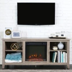 Ackerman Modern Transitional Fireplace TV Stand For TVs Up To 65" - Saracina Home