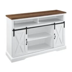 Transitional Sliding Barndoor Highboy TV Stand For TVs Up To 58" - Saracina Home -Saracina Home Shop GUEST 3adcd44f b538 4274 a64c 77f6c0af0695