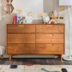 Mid-Century Modern Groove Wood 6 Drawer Dresser - Saracina Home -Saracina Home Shop GUEST 3d447677 be9f 4732 b071 4ec0db1c971f