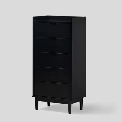 Mid-Century Modern Solid Wood 5 Drawer Chest of Drawers - Saracina Home Mid-Century Modern Solid Wood 5 Drawer Chest Of Drawers - Saracina Home -Saracina Home Shop GUEST 3d7aae08 319c 42de 9692 ffbcbdc0f3cb