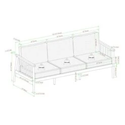 Saracina Home Modern Boho Eucalyptus Outdoor Spindle Sofa With Cushions -Saracina Home Shop GUEST 3d8e4406 bf24 47ef b778 46137a40d20d 1