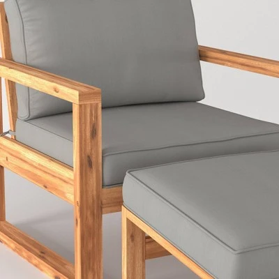 Galia 2pc Square Leg Acacia Wood Chair and Ottoman with Cushions - Brown - Saracina Home Galia 2pc Square Leg Acacia Wood Chair And Ottoman With Cushions - Brown - Saracina Home -Saracina Home Shop GUEST 3de53d41 3e21 483c b5fd dd00d2e5b95e