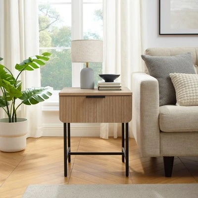Modern Reeded 1 Drawer Side Table - Saracina Home Modern Reeded 1 Drawer Side Table - Saracina Home -Saracina Home Shop GUEST 3e88f01f 6fa2 40b2 8c4b 3ba9f85470a5