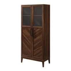 68" Boho Modern Tall Storage Wood Cabinet - Saracina Home -Saracina Home Shop GUEST 3ece700f 9254 4aa9 9ef6 bd393a80cff3