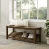 Modern Farmhouse Solid Wood Shoe Storage Entry Bench Rustic Oak - Saracina Home 1 Modern Farmhouse Solid Wood Shoe Storage Entry Bench Rustic Oak - Saracina Home -Saracina Home Shop GUEST 3ee160b0 05d8 4a45 b3c7 bcea2c6da55c