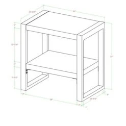 24" Loop Leg Urban Industrial Side Table Charcoal - Saracina Home -Saracina Home Shop GUEST 3f8f1d17 e90f 402e 8511 481375e2a0cc