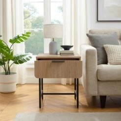 Modern Reeded 1 Drawer Side Table - Saracina Home 6 Modern Reeded 1 Drawer Side Table - Saracina Home -Saracina Home Shop GUEST 405309cc 922b 428d a870 6ba93e1b9ce4