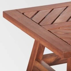 Slatted Chevron Acacia Wood Patio Side Table - Saracina Home -Saracina Home Shop GUEST 405dd1a7 7fc5 41a0 9c36 7e6de1a864e0