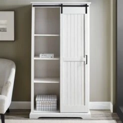 Owens Farmhouse Sliding Barn Door Storage Hutch - Saracina Home 5 Owens Farmhouse Sliding Barn Door Storage Hutch - Saracina Home -Saracina Home Shop GUEST 40dd9cf3 8266 4c0b 8bbd d8802901b297