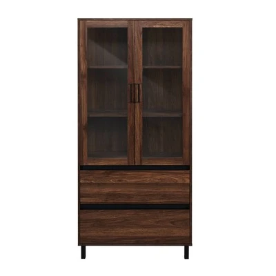 68" Glass Door Storage Hutch with Drawers - Saracina Home 68" Glass Door Storage Hutch With Drawers - Saracina Home -Saracina Home Shop GUEST 4107d99b ca0a 4c81 93d8 e403efb6f200