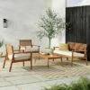 Saracina Home 4pc Mid-Century Modern Slatted Acacia Outdoor Patio Conversation Furniture Set 2 Saracina Home 4pc Mid-Century Modern Slatted Acacia Outdoor Patio Conversation Furniture Set -Saracina Home Shop GUEST 411dcaad 45b7 4dd0 baed 3588ad4a9cc9