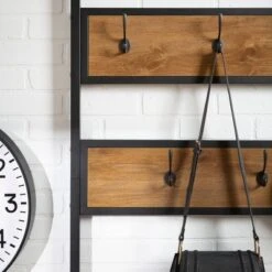 72" Urban Farmhouse Mixed Material Hall Tree - Saracina Home -Saracina Home Shop GUEST 413f92c3 0806 4495 b89f b8bd41a5b37e