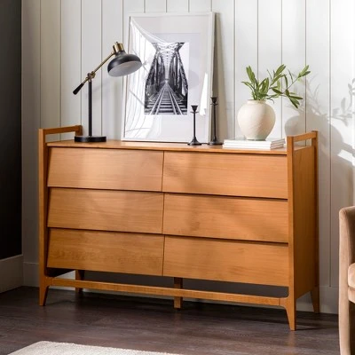 Mid-Century Modern Solid Wood Paneled 6 Drawer Dresser - Saracina Home Mid-Century Modern Solid Wood Paneled 6 Drawer Dresser - Saracina Home -Saracina Home Shop GUEST 42088f14 4efc 45d0 8648 505a14753ba2