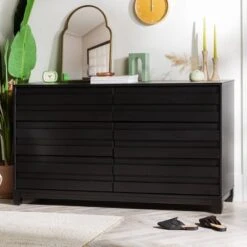Ilya Solid Wood Modern Panel Front 6 Drawer Dresser - Saracina Home -Saracina Home Shop GUEST 4253131c c54b 4d02 a982 7437557ea53a