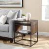 Modern Wood And Metal Side Table With Open Storage - Saracina Home -Saracina Home Shop GUEST 425b9c8f 8e2b 473b 91fb e3b0893471c3