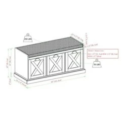 Farmhouse 40" 3 Drawer Storage Bench With Cushion - Saracina Home -Saracina Home Shop GUEST 427114cc 2ce3 4b5e a3c4 9fd4fc840075