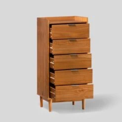 Mid-Century Modern Solid Wood 5 Drawer Chest Of Drawers - Saracina Home 14 Mid-Century Modern Solid Wood 5 Drawer Chest Of Drawers - Saracina Home -Saracina Home Shop GUEST 427acd70 6e5d 4cb0 b9c6 d4aae4bc5597