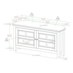 Modern 2 Glass Door Corner TV Stand For TVs Up To 48" - Saracina Home 7 Modern 2 Glass Door Corner TV Stand For TVs Up To 48" - Saracina Home -Saracina Home Shop GUEST 42919296 abf4 42ae ae74 3192155a42e4