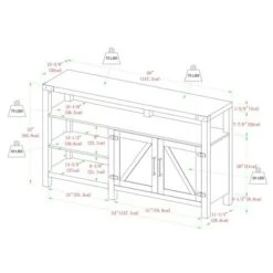 2 Door Farmhouse Highboy TV Stand For TVs Up To 65" Gray Wash - Saracina Home 5 2 Door Farmhouse Highboy TV Stand For TVs Up To 65" Gray Wash - Saracina Home -Saracina Home Shop GUEST 4309783e 224a 484b ab00 a5bad286ba8e