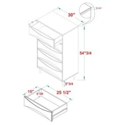 Mid-Century Modern Contoured 5 Drawer Chest Of Drawers - Saracina Home -Saracina Home Shop GUEST 43cc1e9a 5cd5 4151 938d 575cc286a256