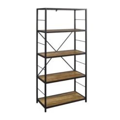 63" 4 Shelf Industrial Transitional Tall Bookshelf - Saracina Home -Saracina Home Shop GUEST 43f6ae14 00e5 4498 b215 cdae8a95d4c2