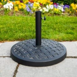 Rashida Round Lattice Weave Umbrella Stand - Saracina Home -Saracina Home Shop GUEST 441a417b d165 4a85 8050 b85d52c0231e