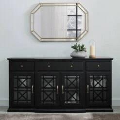 Selma Transitional 3 Tiered Ornate Fretwork Door Sideboard - Saracina Home -Saracina Home Shop GUEST 4519c326 0c14 46d5 9b96 b5972325bc64