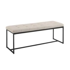 48" Upholstered Bench With Metal Base - Saracina Home -Saracina Home Shop GUEST 4715651e 2daa 4dcc b022 0a83e715aab2