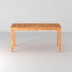 Acacia Wood Patio Simple Rectangle Dining Table - Saracina Home -Saracina Home Shop GUEST 4a5ed562 b558 44a9 9719 f91f1afeacd7