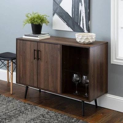 44" Mid-Century Modern Asymmetrical Sideboard Dark Walnut - Saracina Home 44" Mid-Century Modern Asymmetrical Sideboard Dark Walnut - Saracina Home -Saracina Home Shop GUEST 4af66e73 99da 4fcd ba6d 9461ddf75c32