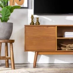 Solid Wood Mid-Century Modern TV Stand For TVs Up To 65" - Saracina Home -Saracina Home Shop GUEST 4afdac7b ce07 40a9 92de c6ef5784b45e