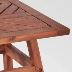 Slatted Chevron Acacia Wood Patio Side Table - Saracina Home -Saracina Home Shop GUEST 4bc9e6d6 5f53 42ae 8b30 0af6b9caad9e