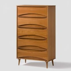 Mid-Century Modern Contoured 5 Drawer Chest Of Drawers - Saracina Home -Saracina Home Shop GUEST 4c1c83b0 0324 4ee8 ae12 19111936c63c